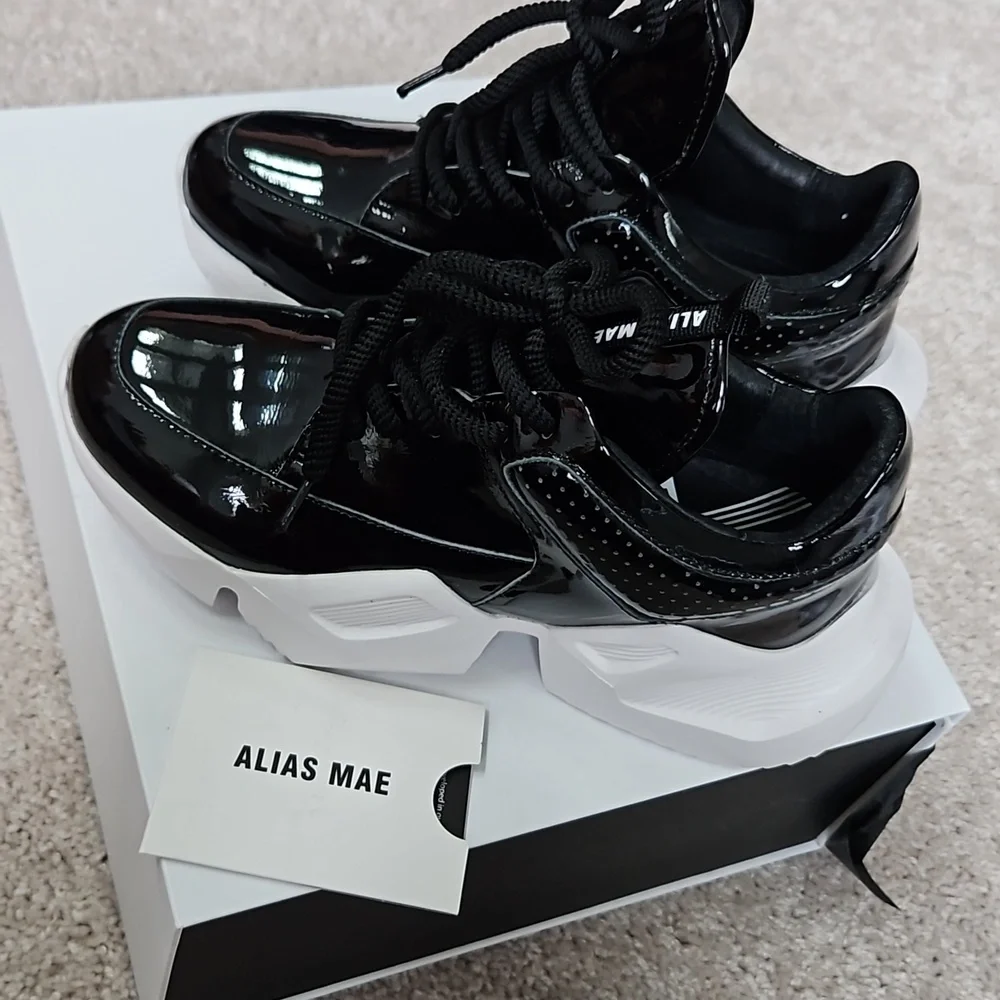 Alias Mae Tommy black patent leather sneakers - Picture 6 of 10